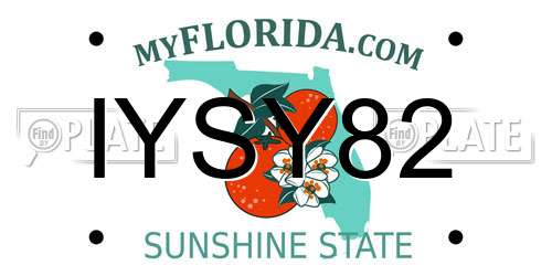 IYSY82 Florida License Plate