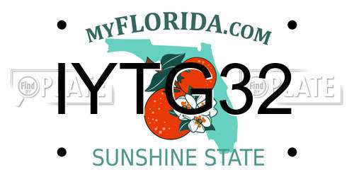IYTG32 Florida License Plate