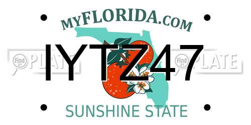 IYTZ47 Florida License Plate
