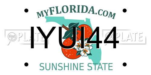 IYUI44 Florida License Plate