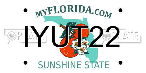 IYUT22 Florida License Plate