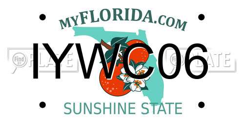 IYWC06 Florida License Plate