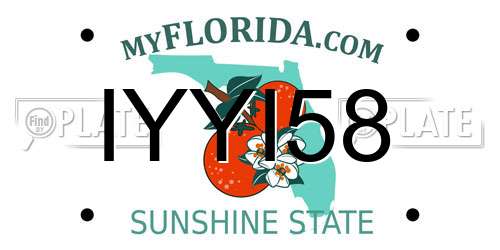IYYI58 Florida License Plate