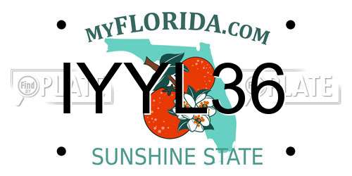 IYYL36 Florida License Plate