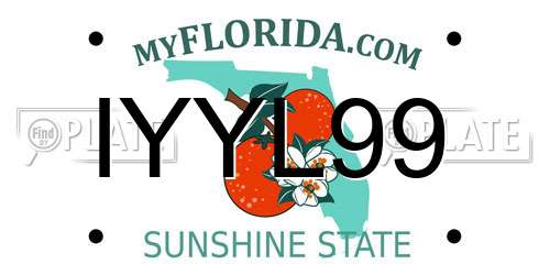 IYYL99 Florida License Plate