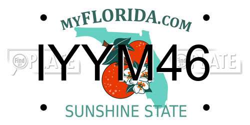 IYYM46 Florida License Plate