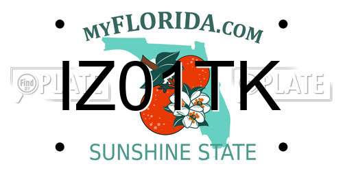 IZ01TK Florida License Plate