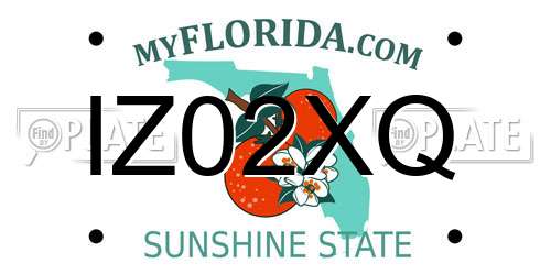 IZ02XQ Florida License Plate