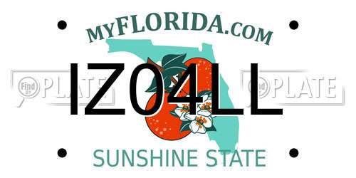 IZ04LL Florida License Plate