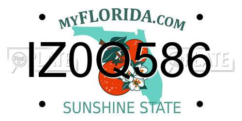 IZ0Q586 Florida License Plate