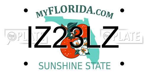 IZ23LZ Florida License Plate