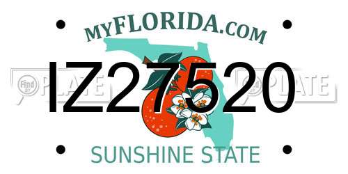 IZ27520 Florida License Plate
