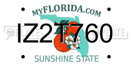 IZ2T760 Florida License Plate