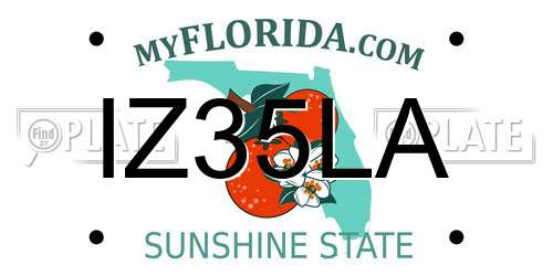IZ35LA Florida License Plate