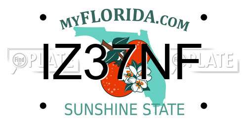 IZ37NF Florida License Plate