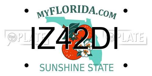 IZ42DI Florida License Plate