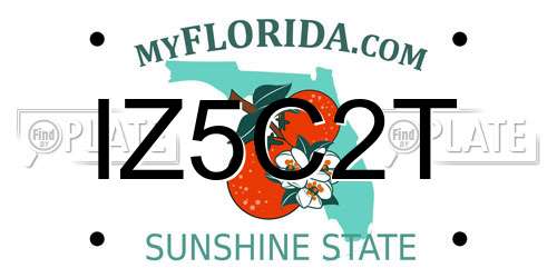IZ5C2T Florida License Plate