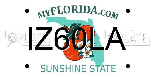 IZ60LA Florida License Plate