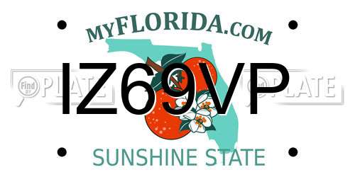 IZ69VP Florida License Plate