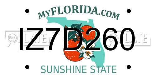 IZ7D260 Florida License Plate