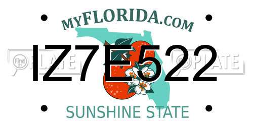 IZ7E522 Florida License Plate