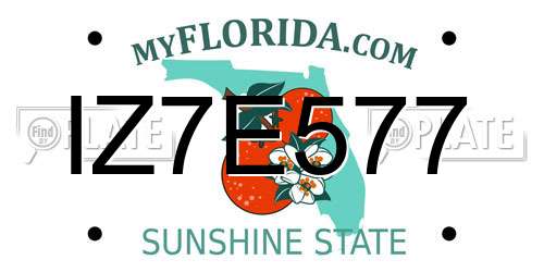 IZ7E577 Florida License Plate
