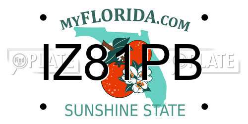 IZ81PB Florida License Plate