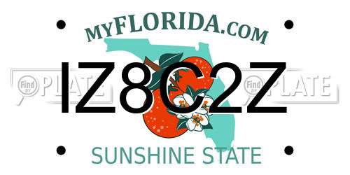 IZ8C2Z Florida License Plate