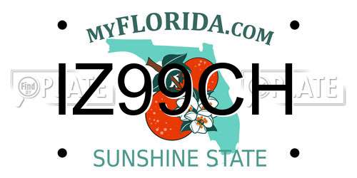 IZ99CH Florida License Plate