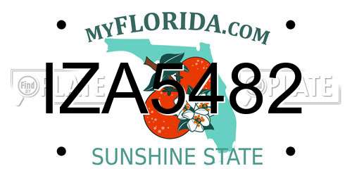 IZA5482 Florida License Plate