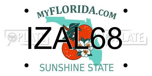 IZAL68 Florida License Plate