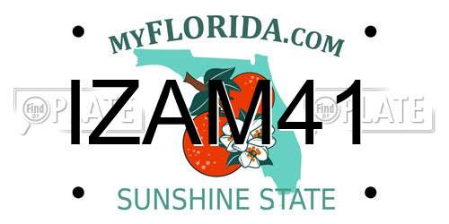 IZAM41 Florida License Plate