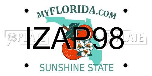 IZAP98 Florida License Plate