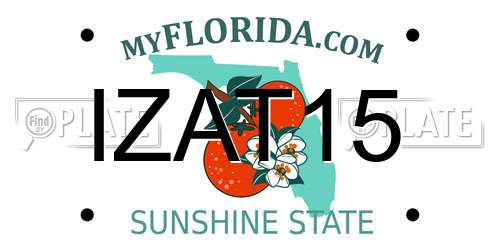 IZAT15 Florida License Plate