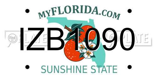 IZB1090 Florida License Plate