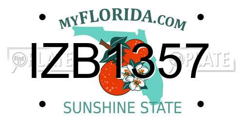 IZB1357 Florida License Plate