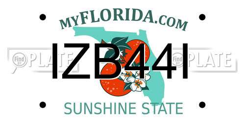 IZB44I Florida License Plate