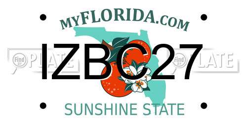 IZBC27 Florida License Plate