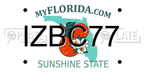 IZBC77 Florida License Plate