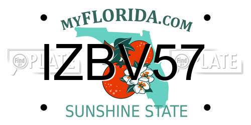 IZBV57 Florida License Plate