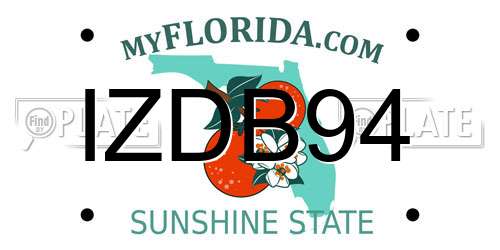 IZDB94 Florida License Plate