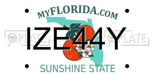 IZE44Y Florida License Plate