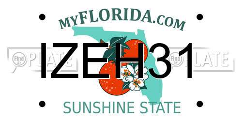 IZEH31 Florida License Plate
