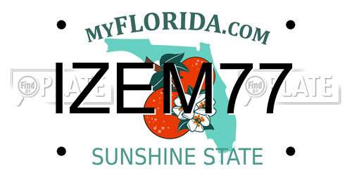 IZEM77 Florida License Plate
