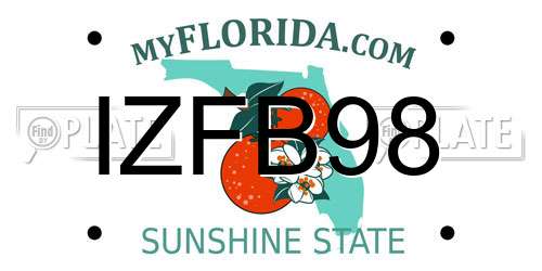 IZFB98 Florida License Plate