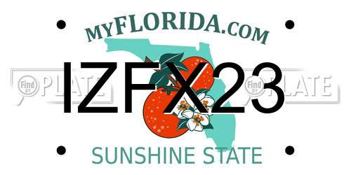 IZFX23 Florida License Plate