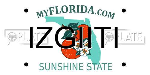 IZGIITI Florida License Plate
