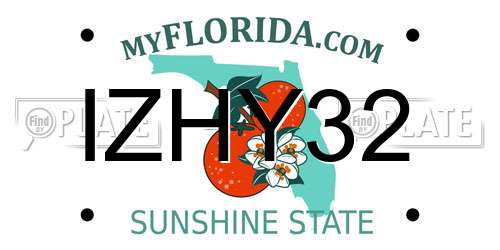 IZHY32 Florida License Plate