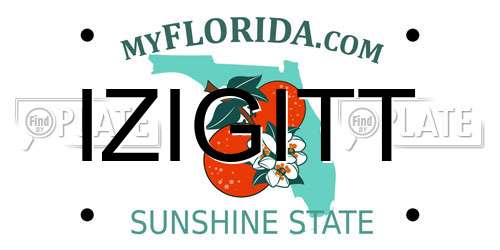 IZIGITT Florida License Plate