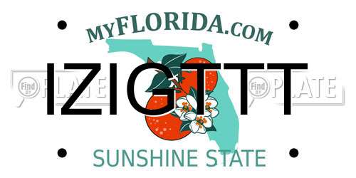 IZIGTTT Florida License Plate